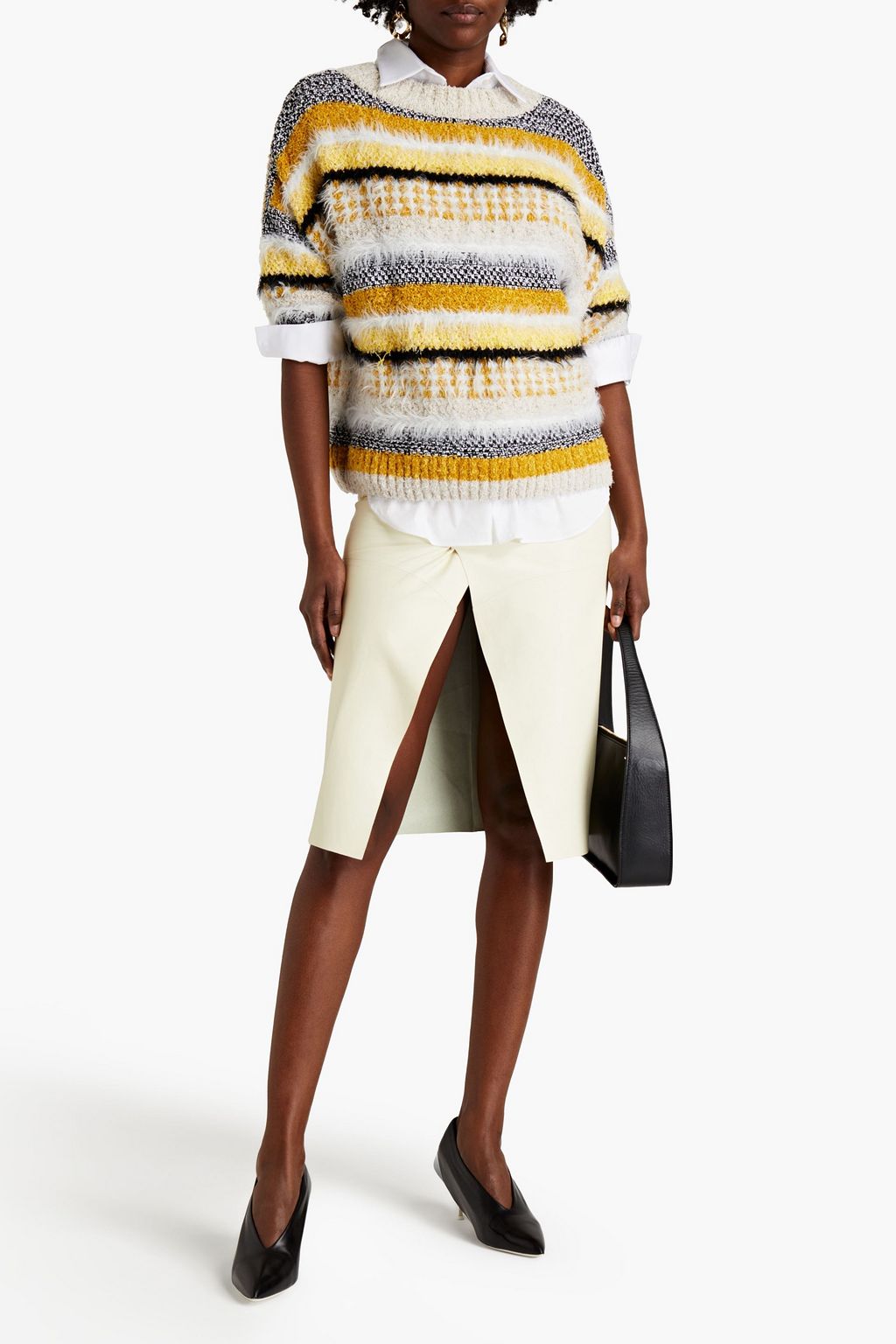 MARNI Leather pencil skirt