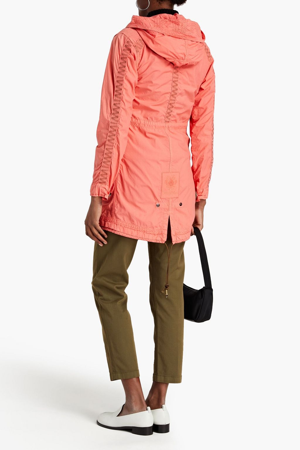 MR & MRS ITALY Embroidered cotton-poplin hooded parka