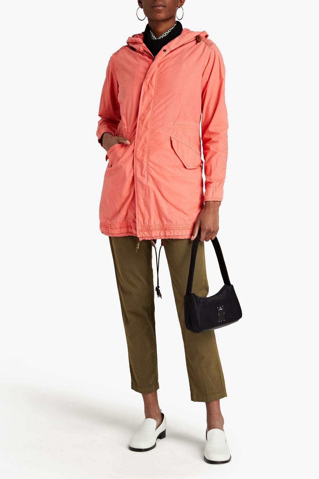 MR & MRS ITALY Embroidered cotton-poplin hooded parka