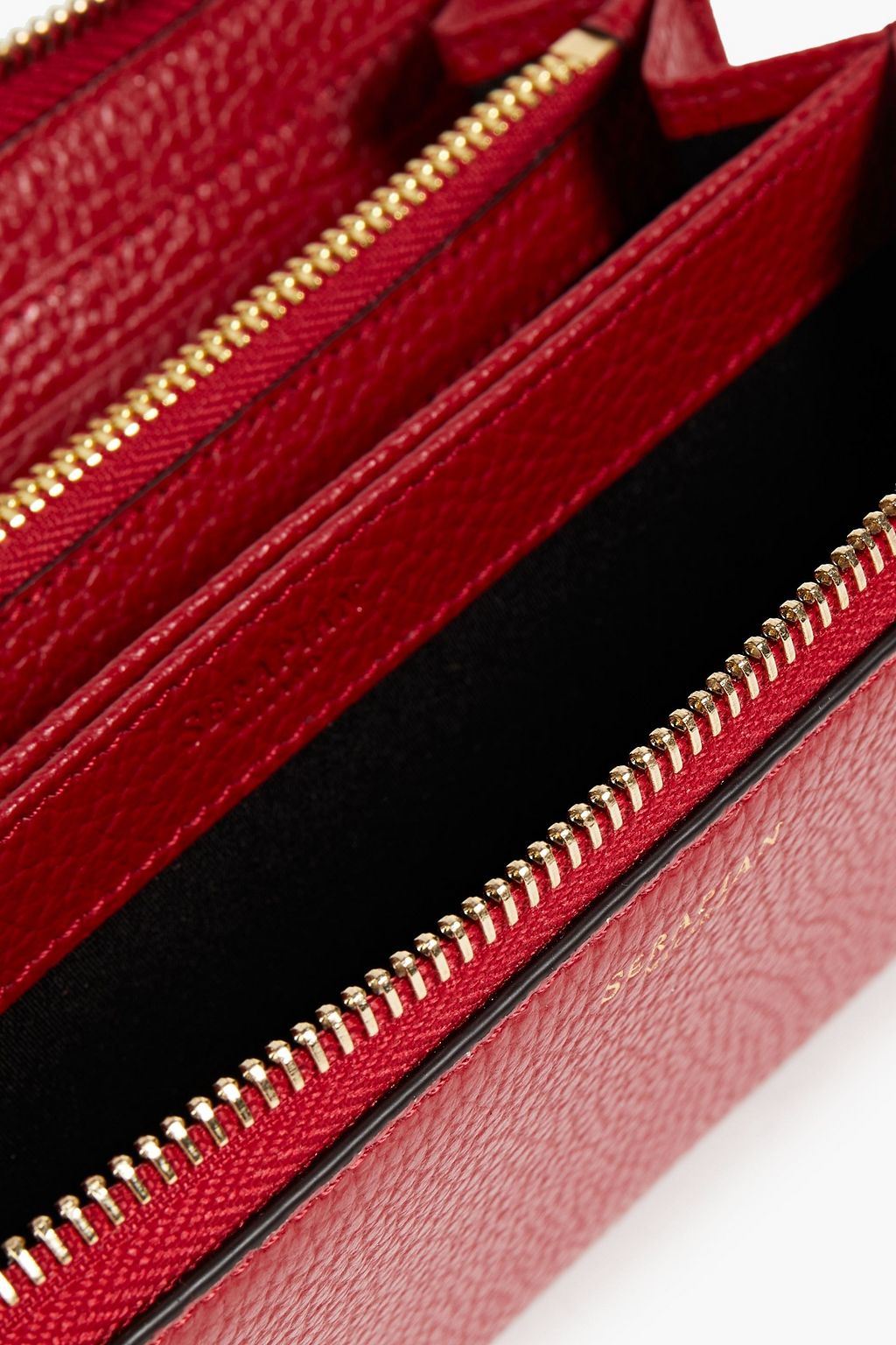 SERAPIAN Cachemerie pebbled-leather wallet