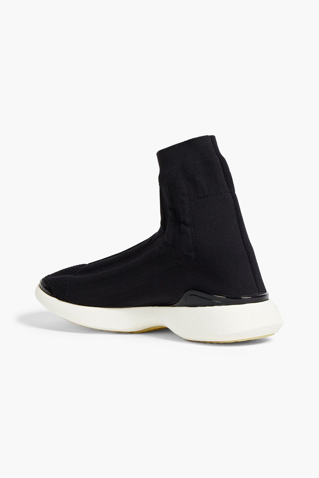 ACNE STUDIOS Tristan jacquard-trimmed stretch-knit high-top sneakers