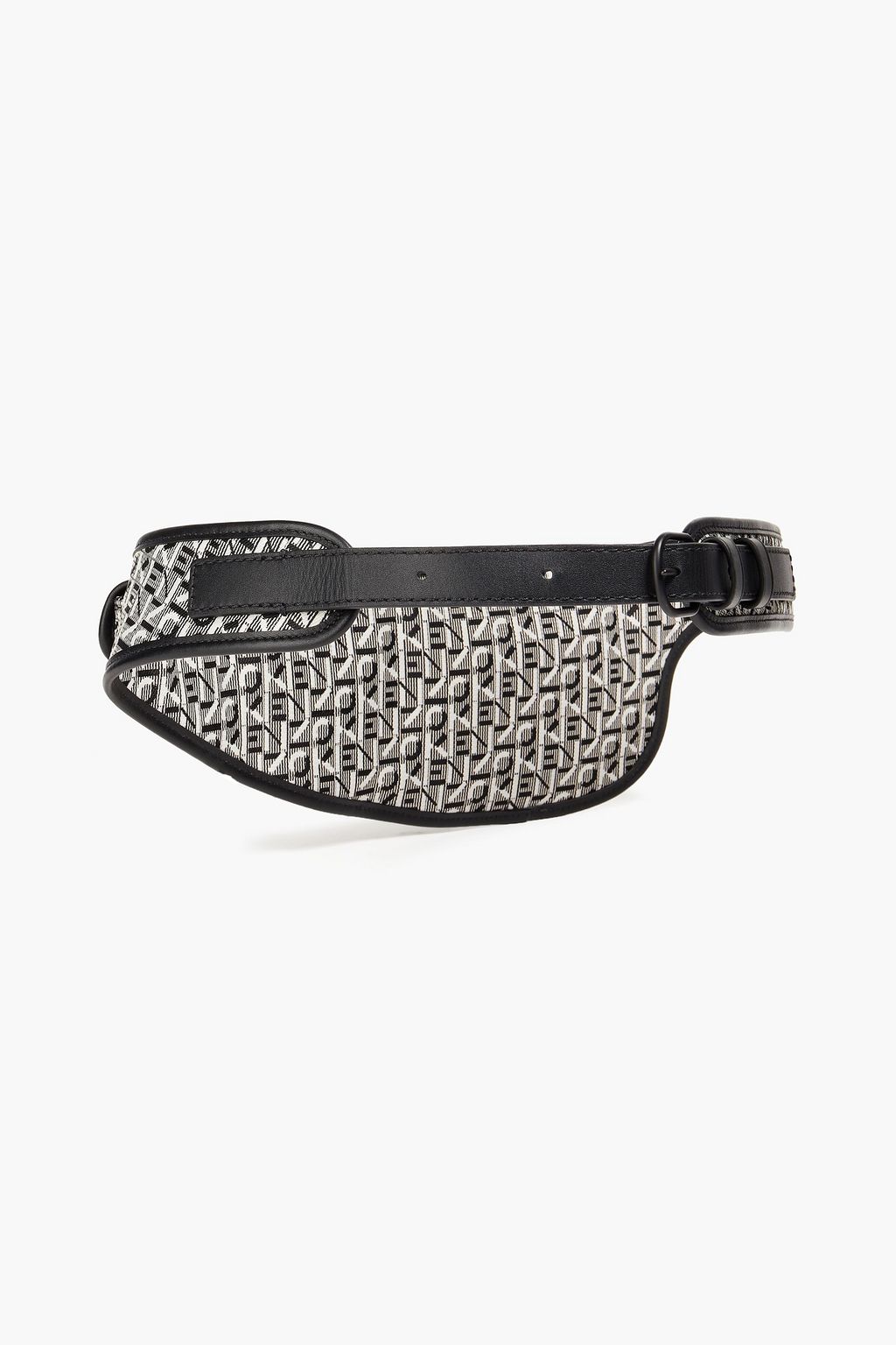 KENZO Leather-trimmed logo-jacquard belt bag