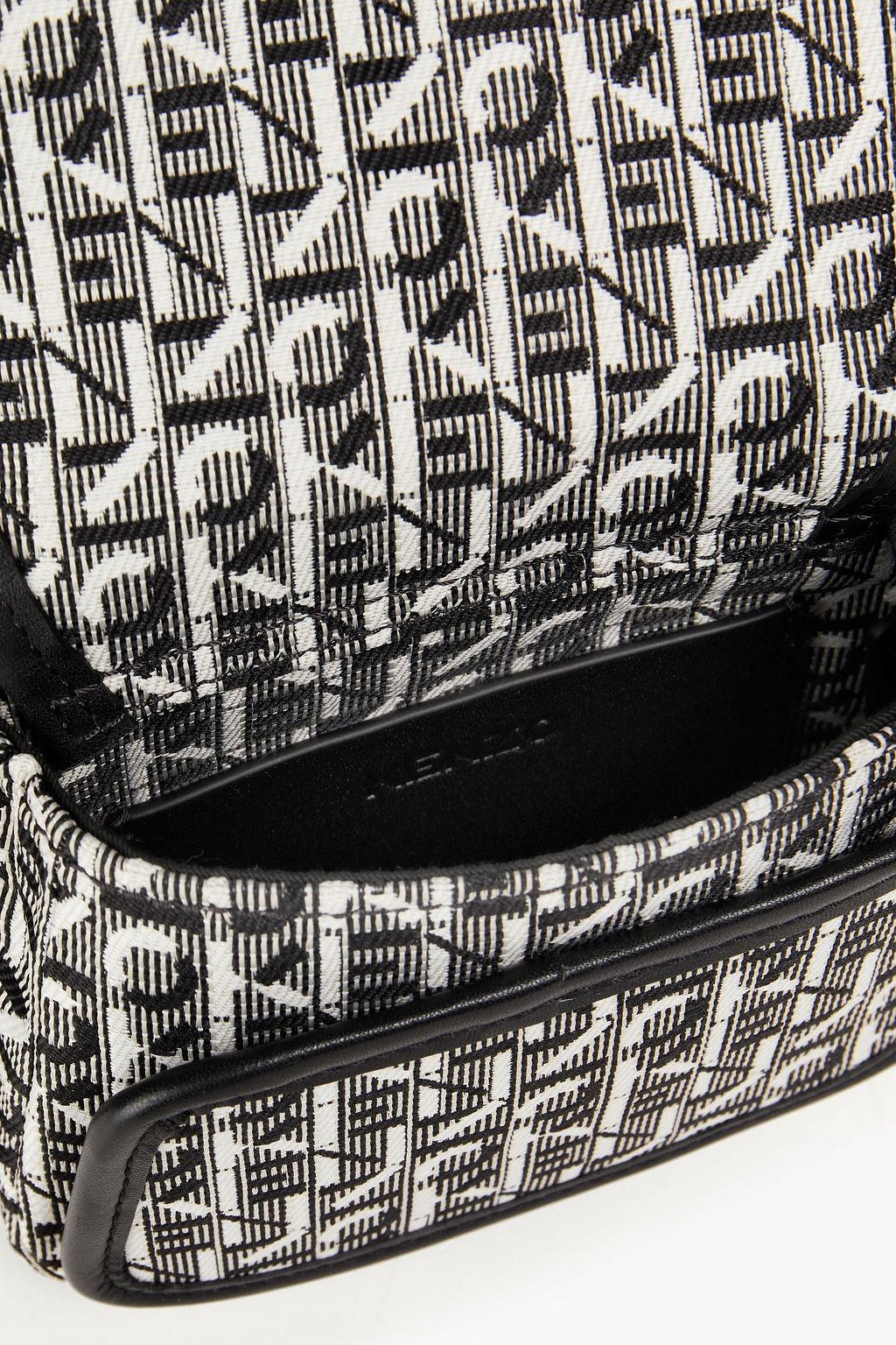 KENZO Leather-trimmed logo-jacquard belt bag