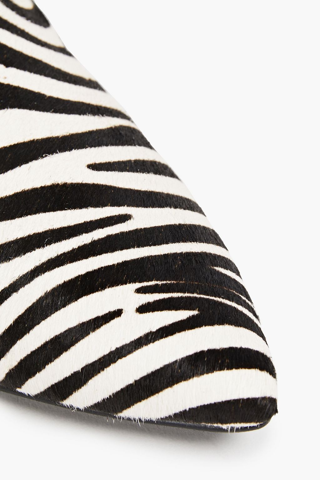 RACHEL ZOE Natalie leather-trimmed leopard-print calf hair slippers