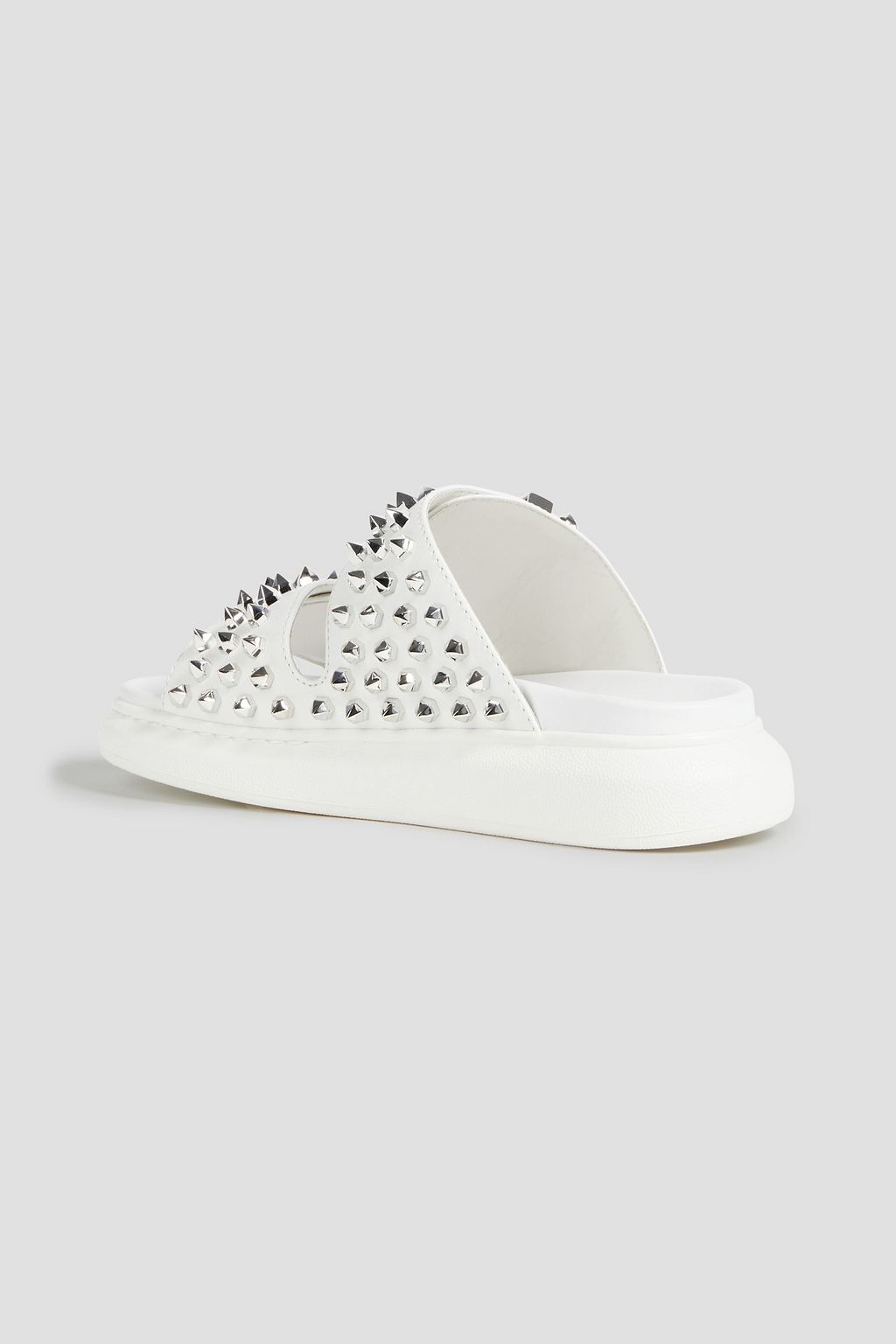 MCQUEEN Studded leather platform slides