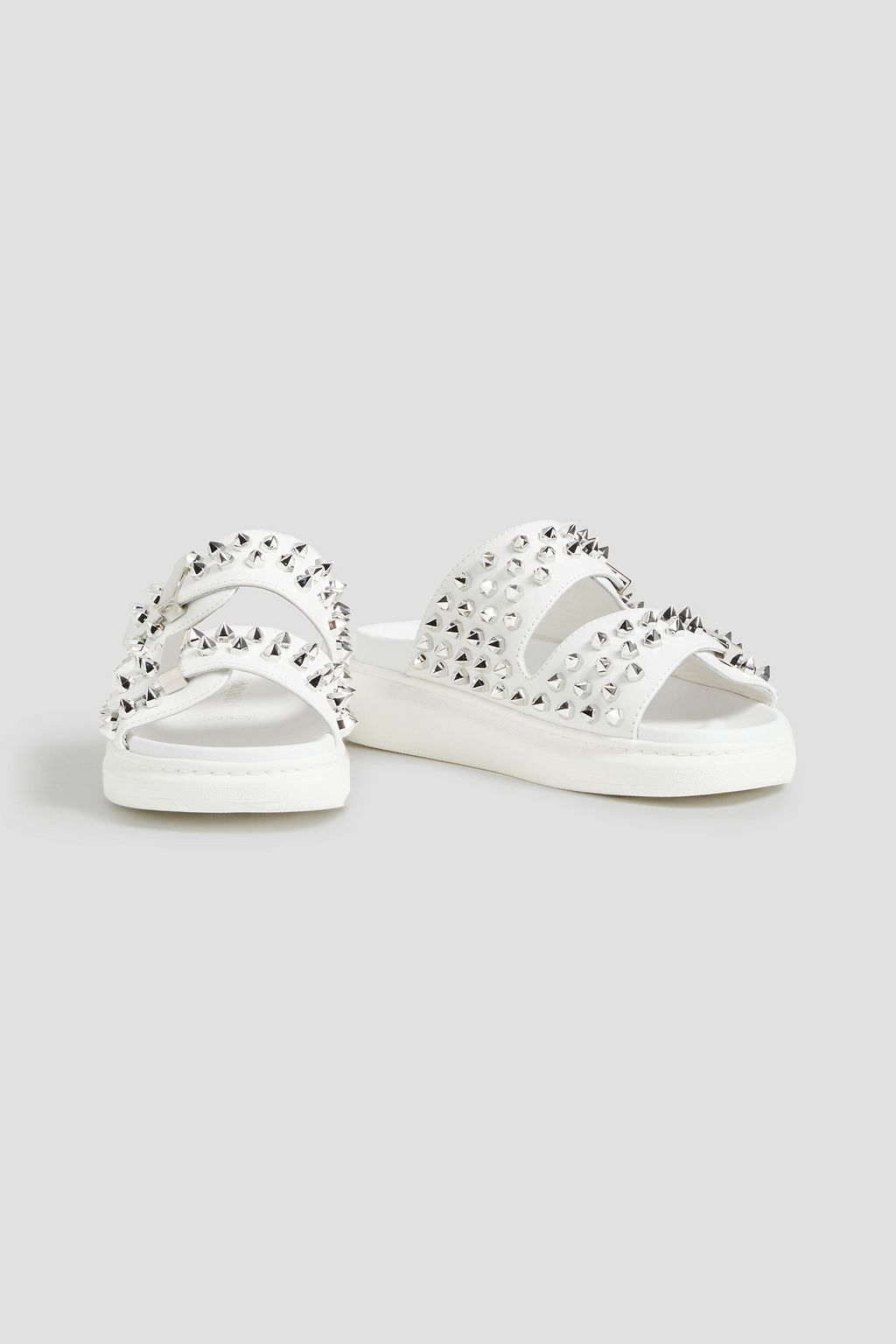 MCQUEEN Studded leather platform slides