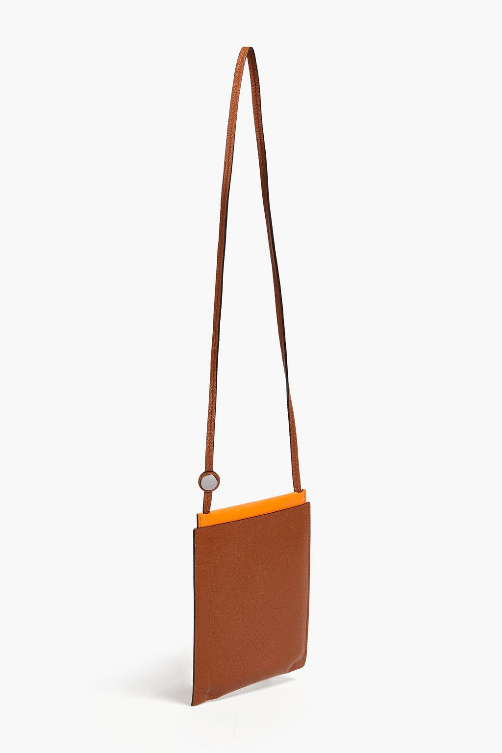 LANVIN Two-tone printed pebbled-leather shoulder bag