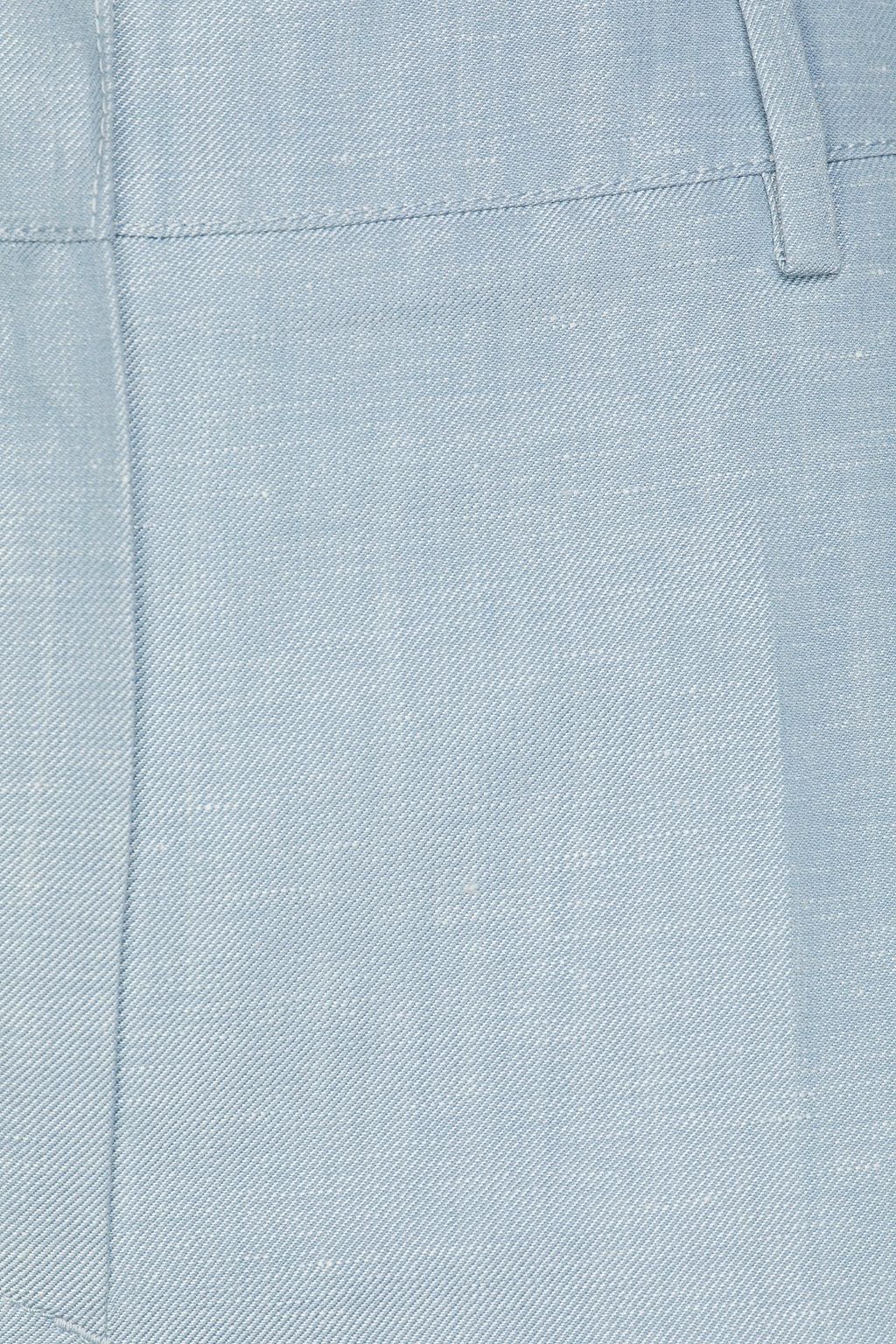 LANVIN Cropped wool and linen-blend twill straight-leg pants
