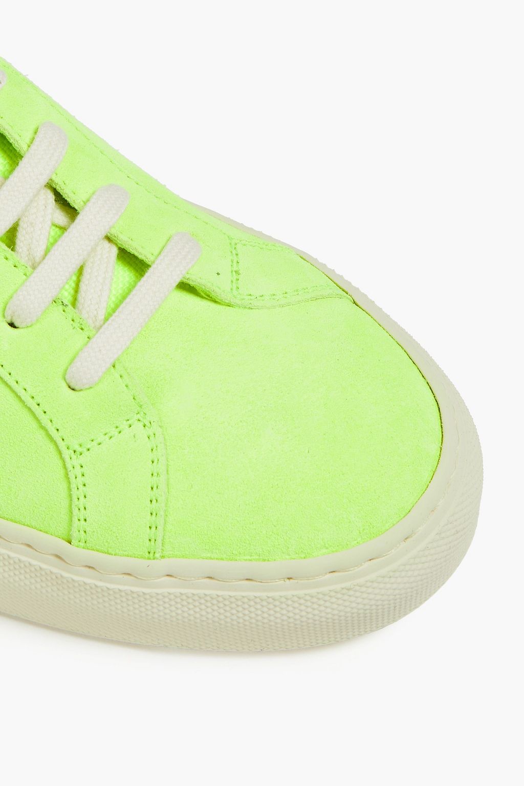 WOMAN BY COMMON PROJECTS Achilles neon suede and canvas sneakers