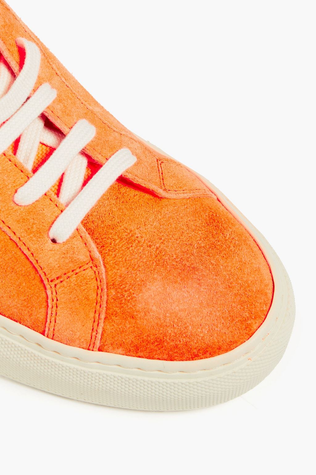WOMAN BY COMMON PROJECTS Achilles neon suede and canvas sneakers