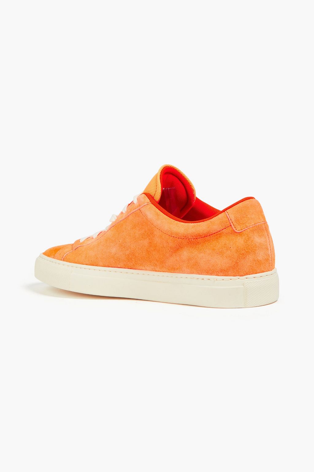 WOMAN BY COMMON PROJECTS Achilles neon suede and canvas sneakers