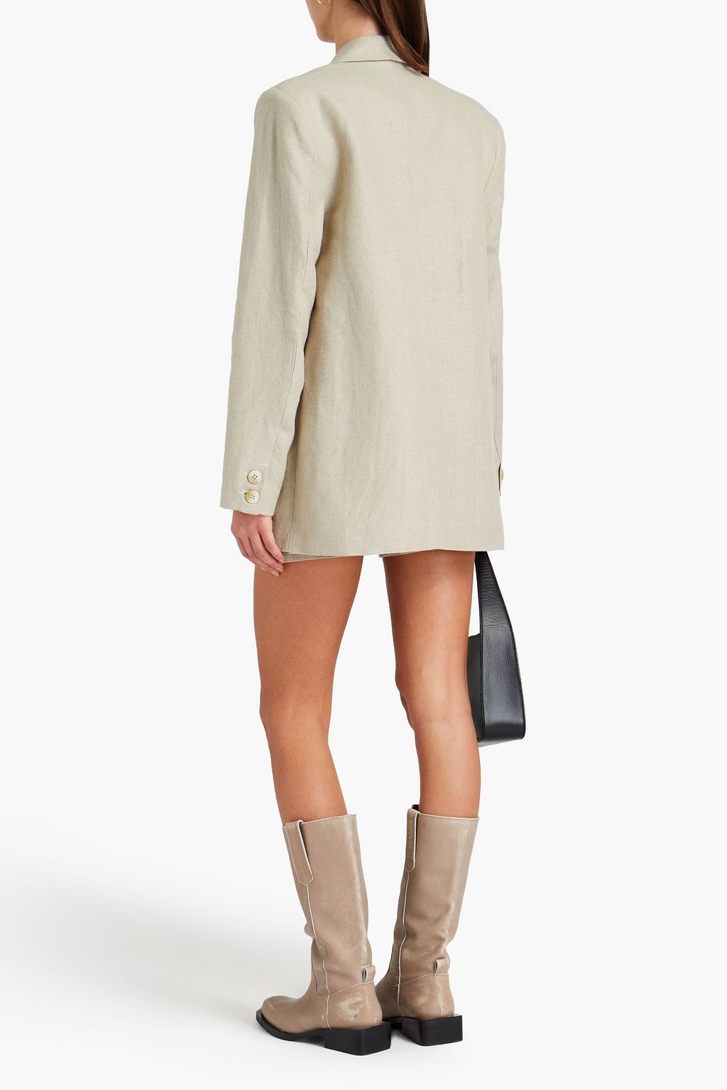 GANNI Linen-canvas blazer