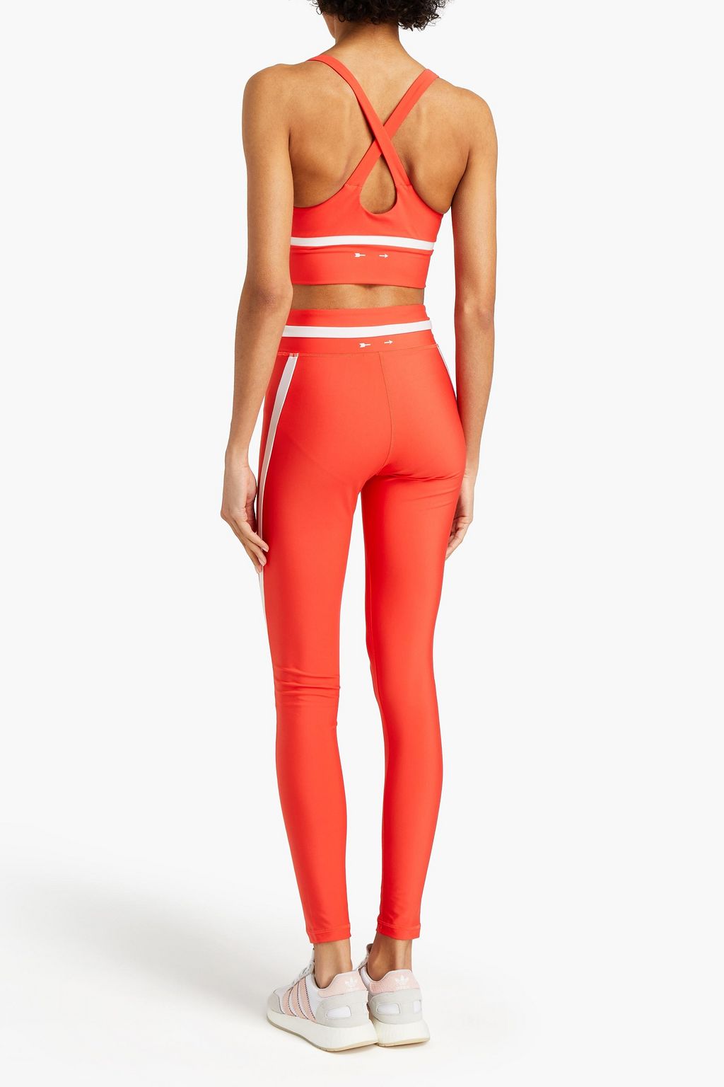 THE UPSIDE Mallorca Sandy striped stretch sports bra
