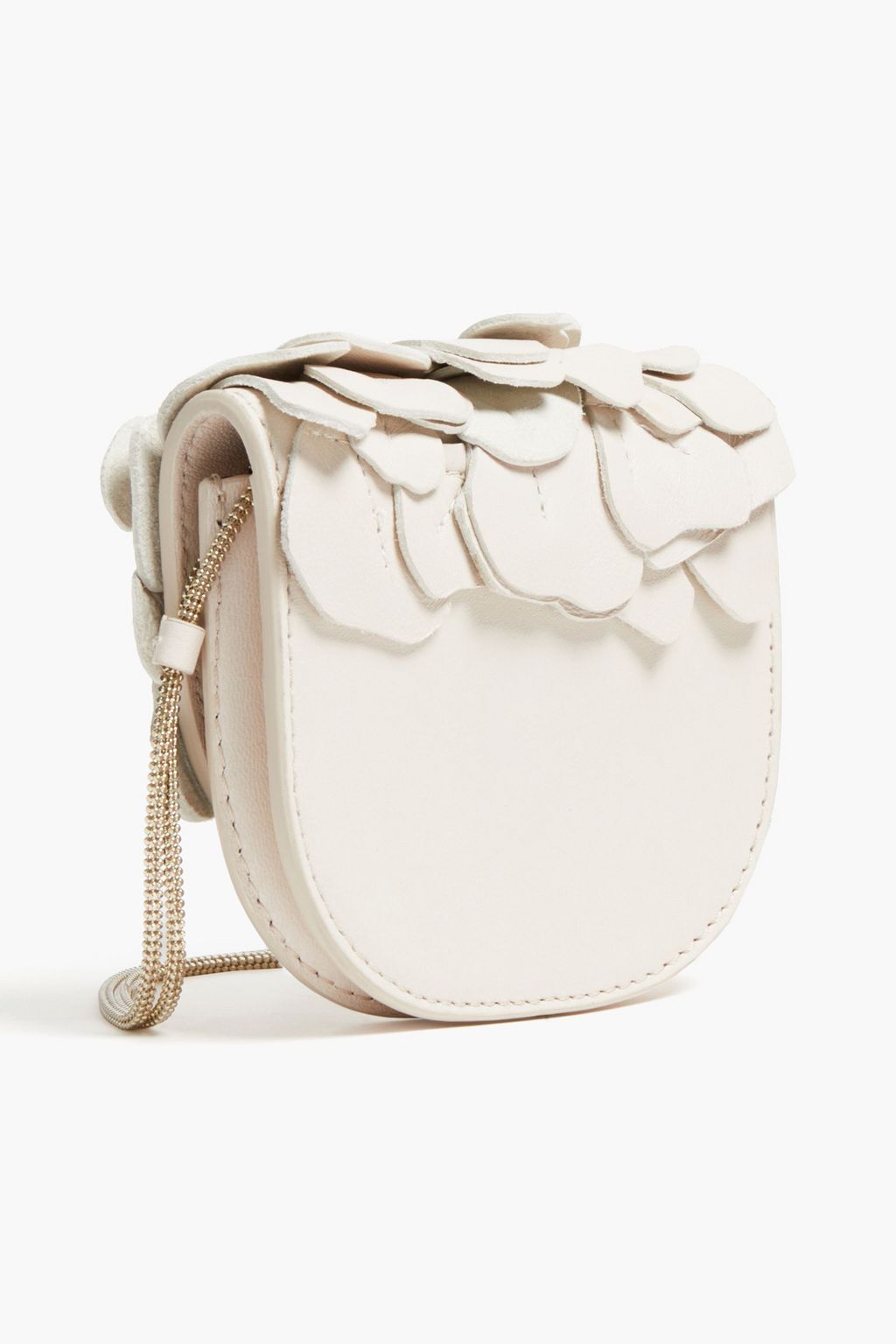 BRUNELLO CUCINELLI Appliquéd leather shoulder bag