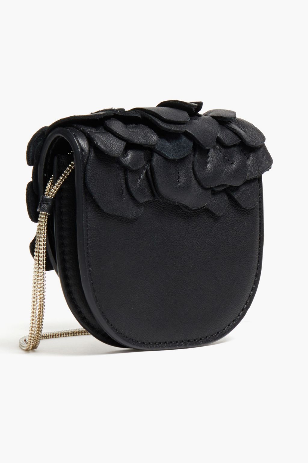 BRUNELLO CUCINELLI Appliquéd leather shoulder bag