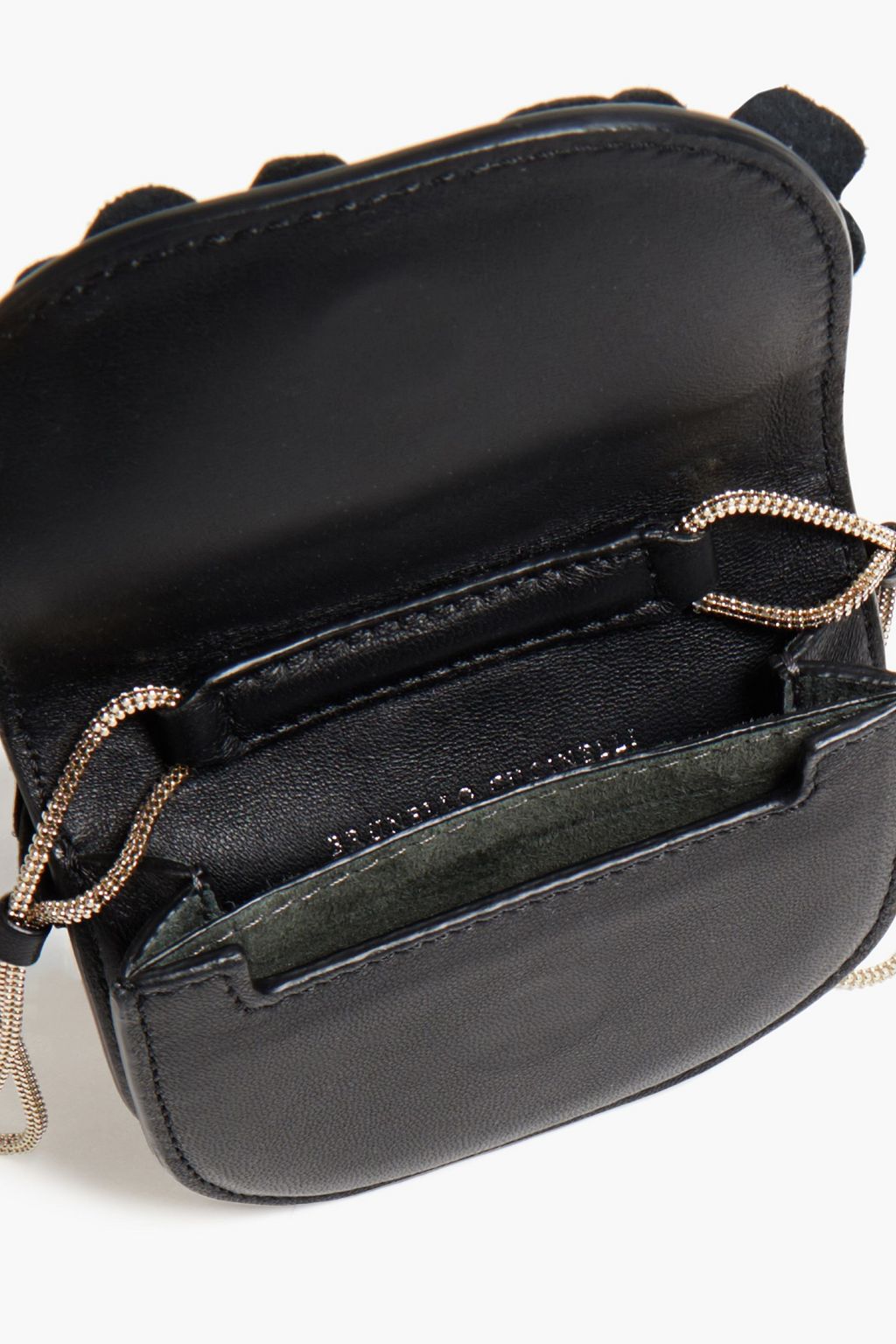 BRUNELLO CUCINELLI Appliquéd leather shoulder bag