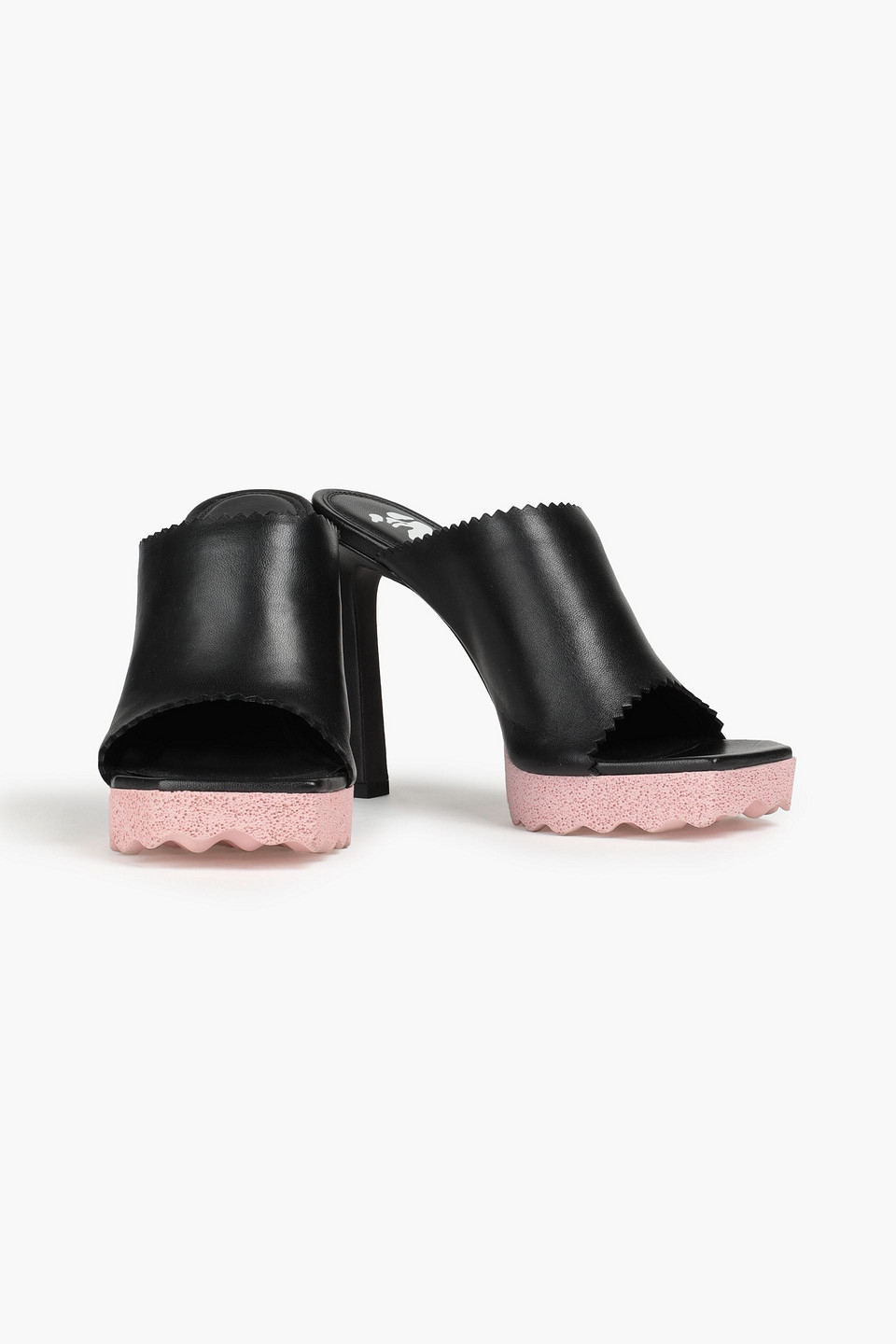 Off-white Leather Platform Mules