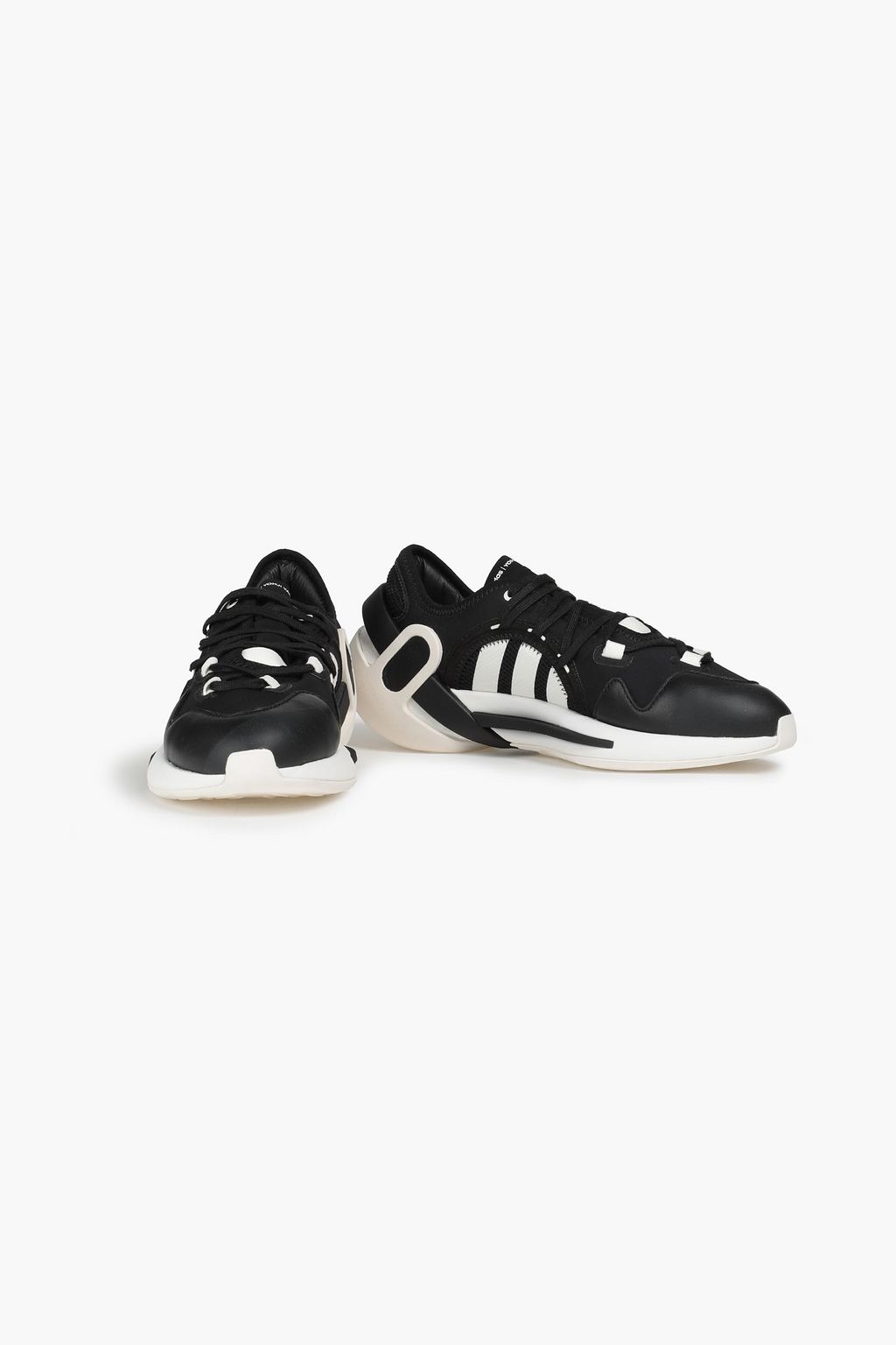 Y-3 Idoso Boost striped neoprene, leather and mesh sneakers