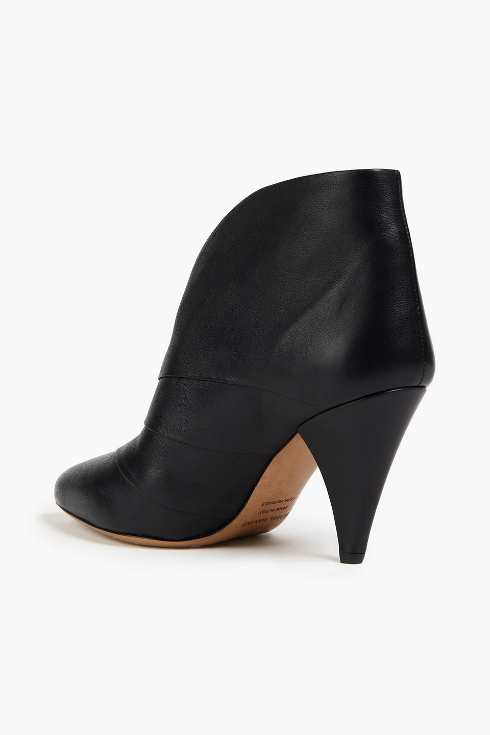 Isabel Marant Acna Leather Ankle Boots In Black