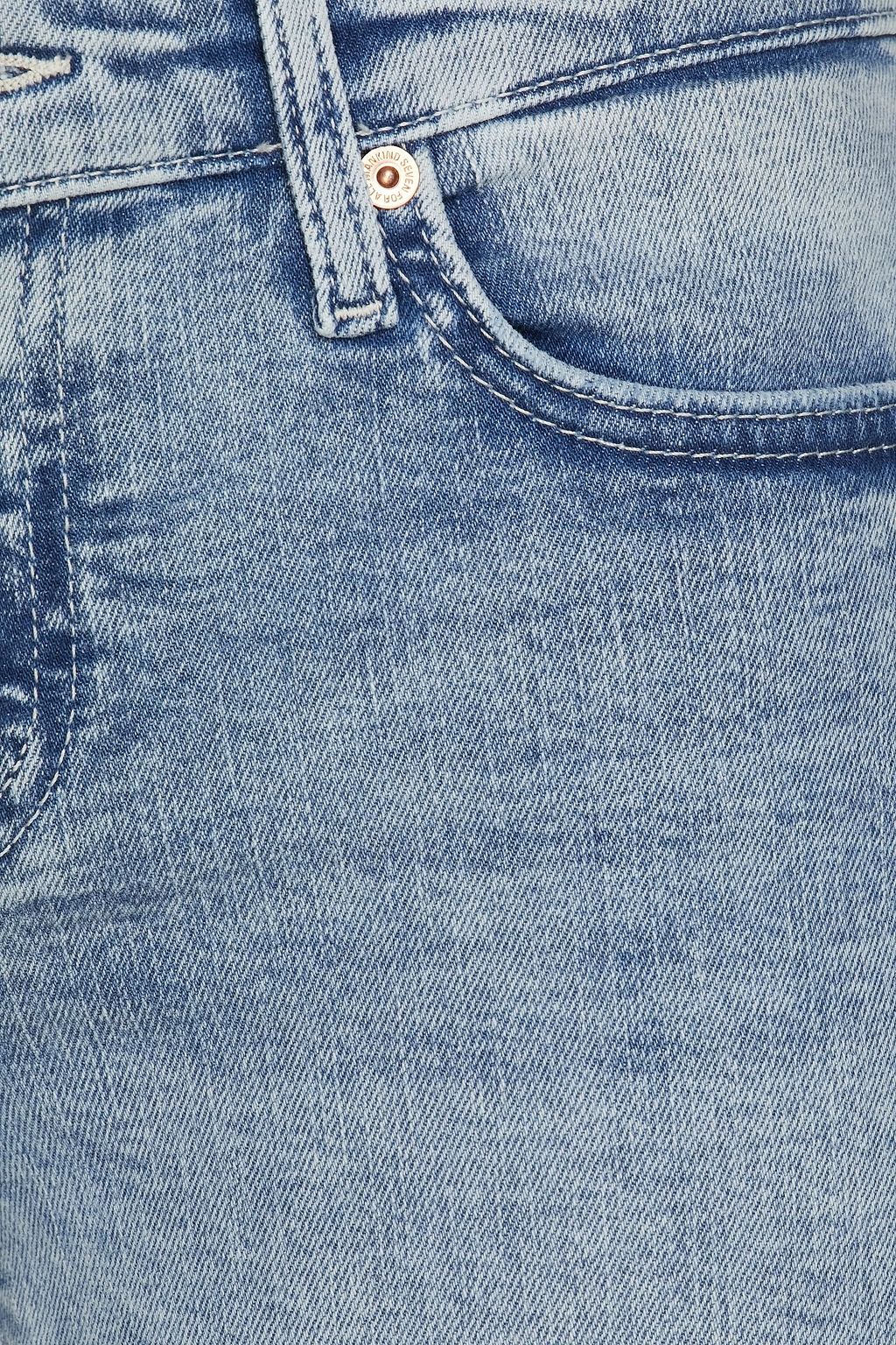 7 FOR ALL MANKIND Pyper cropped embellished mid-rise slim-leg jeans