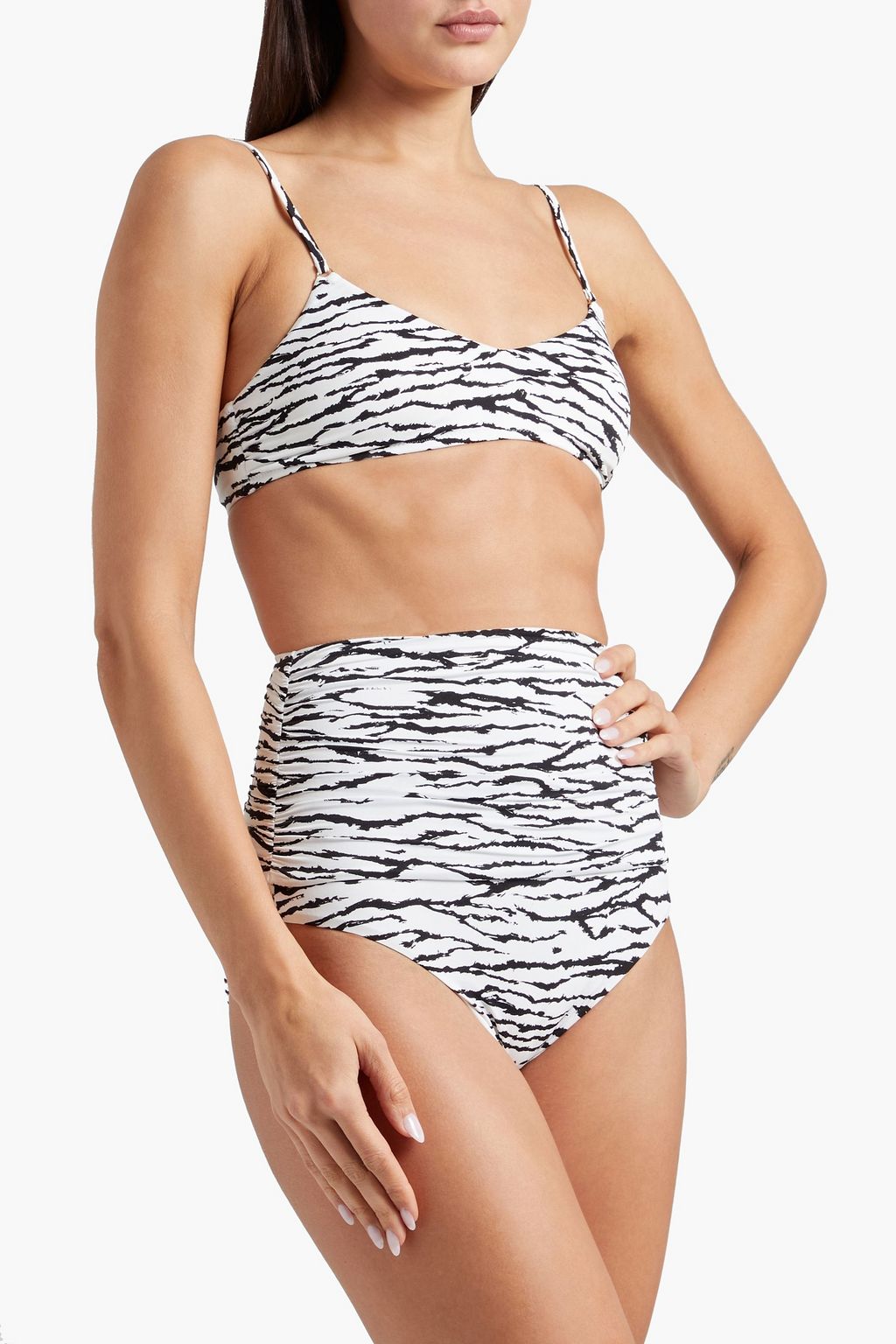 MELISSA ODABASH Vienna tiger-print bikini top