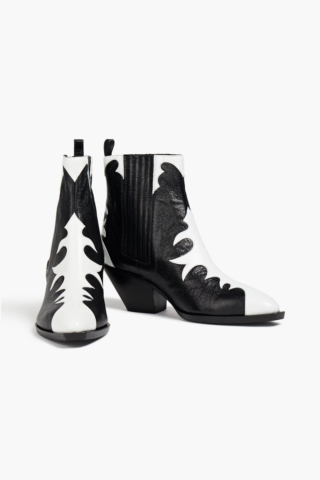 GIUSEPPE ZANOTTI Tambo two-tone textured-leather ankle boots