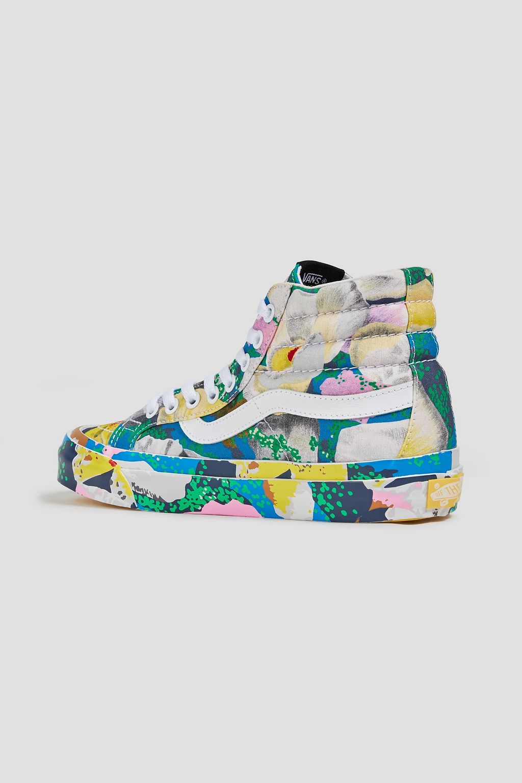 VANS X KENZO + Vans leather-trimmed printed canvas high-top sneakers