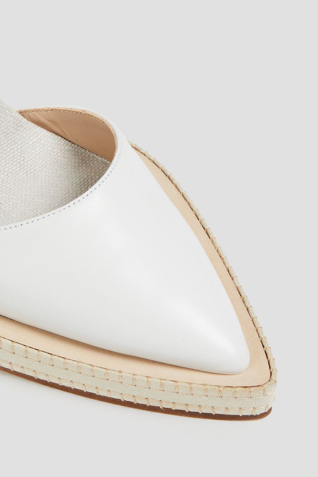 JACQUEMUS Suede-trimmed canvas and leather pumps