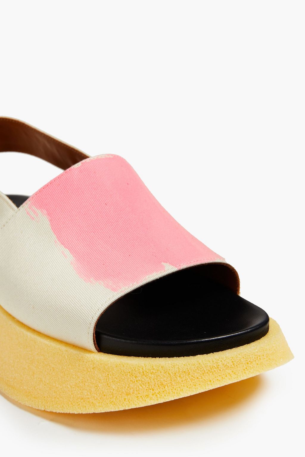 MARNI Printed ottoman slingback sandals