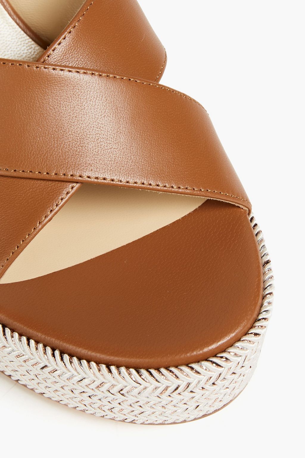 JIMMY CHOO Dellena 100 leather espadrille wedge sandals