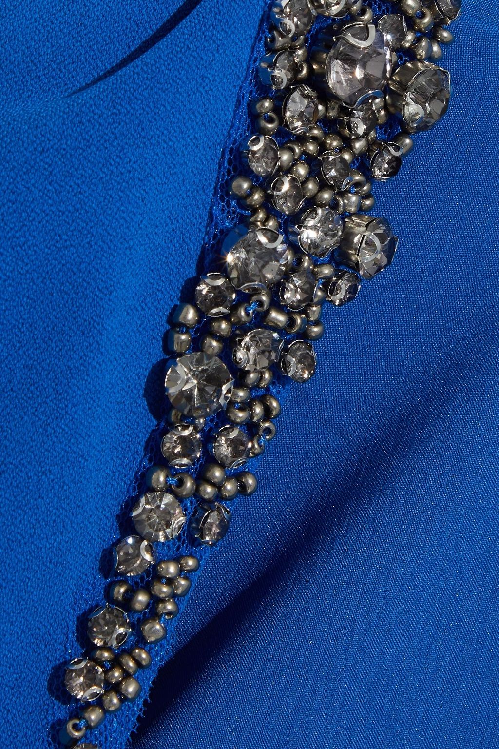 BADGLEY MISCHKA Embellished crepe dress