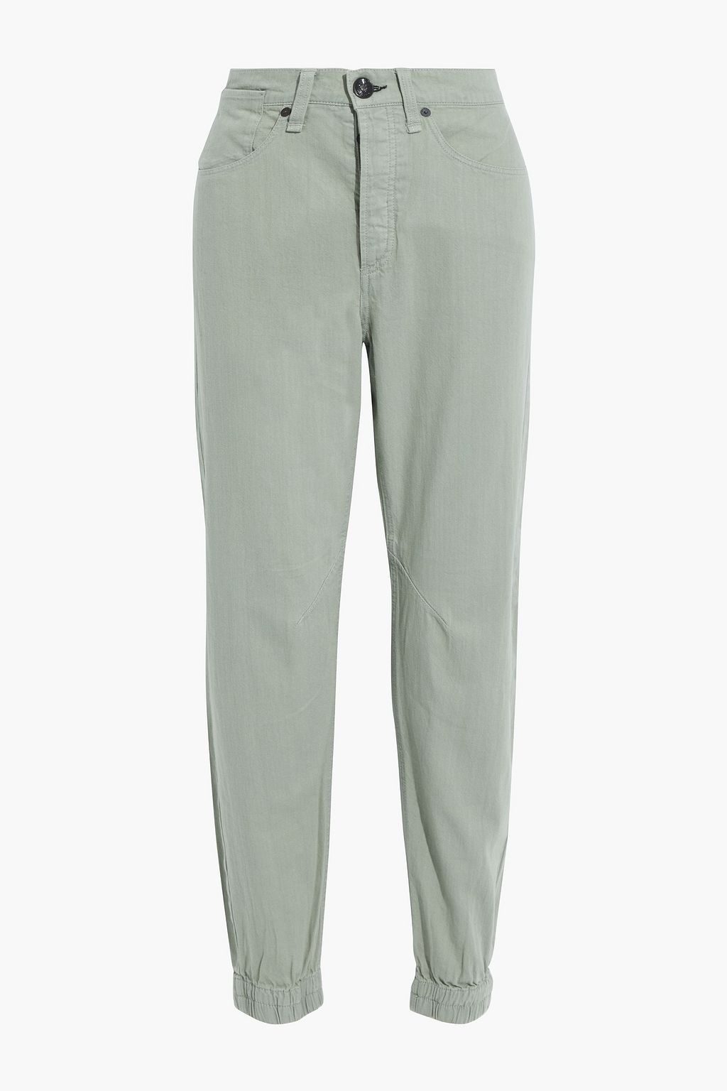Sage green Cotton tapered pants | Sale 