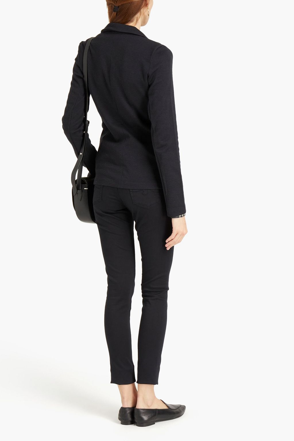 MAJESTIC FILATURES Wool and silk-blend jersey blazer
