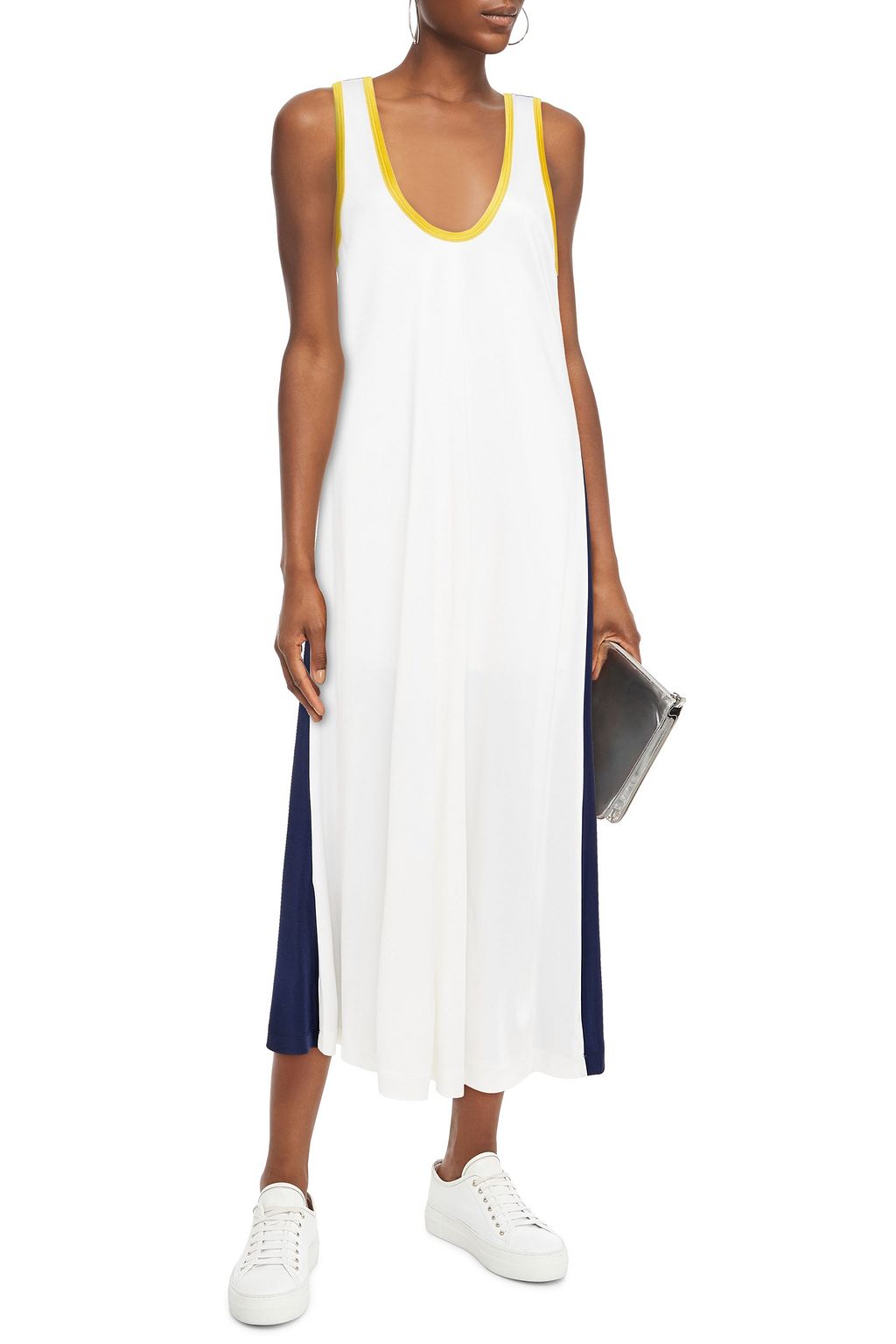 MARNI Satin-jersey midi dress
