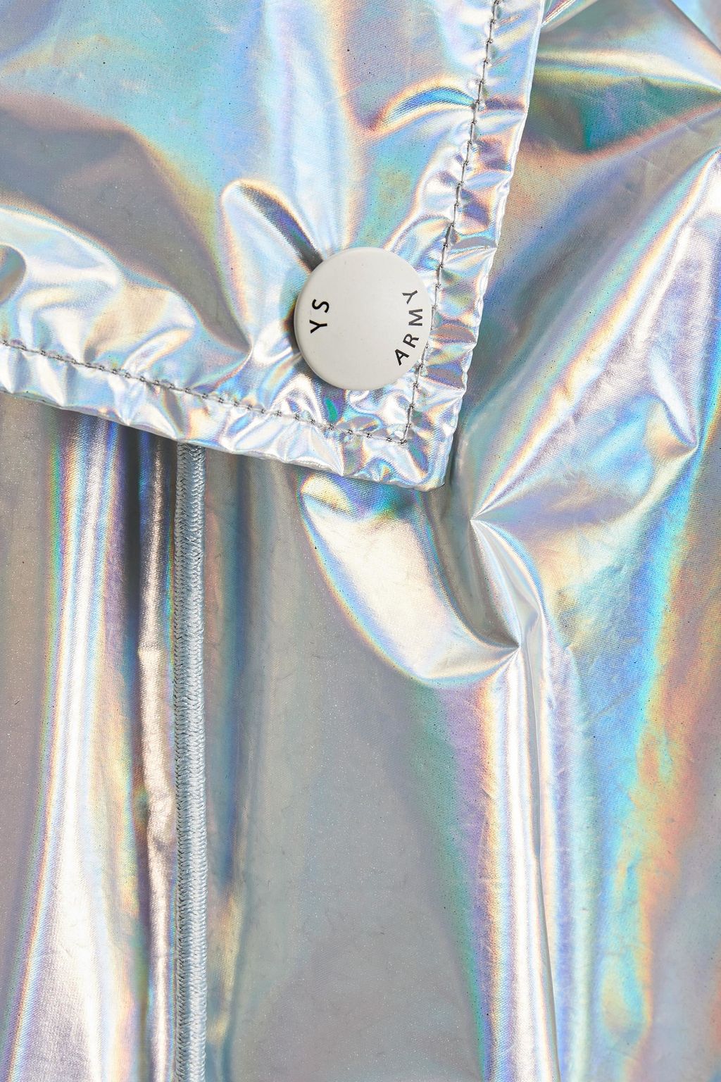 ARMY BY YVES SALOMON Holographic shell hooded jacket