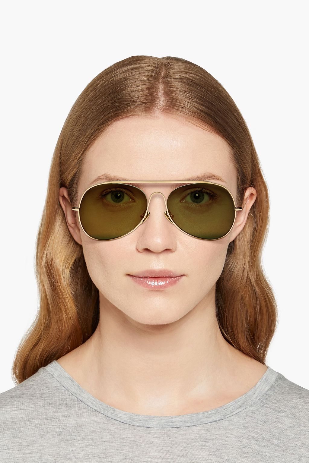 ACNE STUDIOS Spitfire aviator-style gold-tone sunglasses