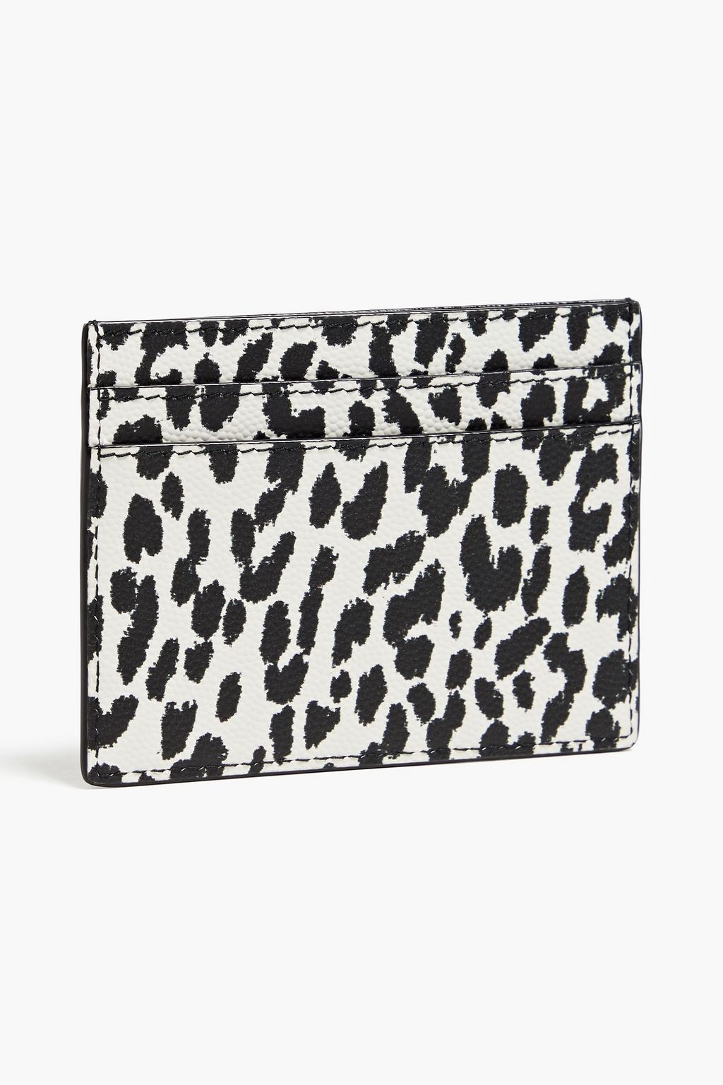 SAINT LAURENT Leopard-print leather cardholder