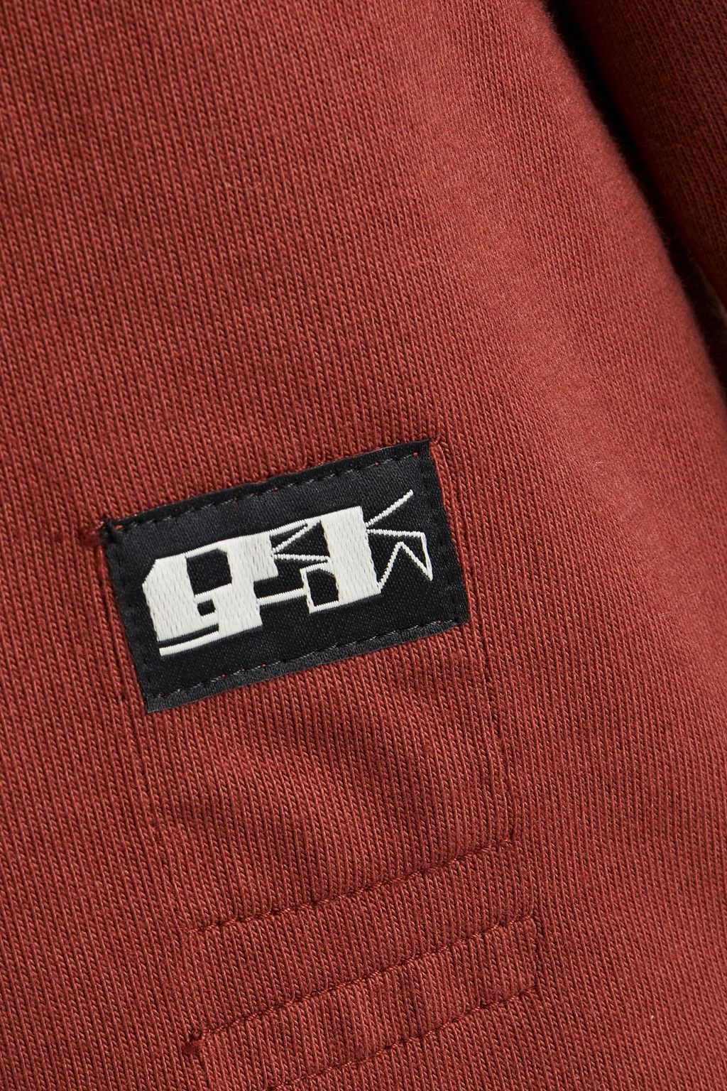 DRKSHDW BY RICK OWENS Cutout appliquéd French cotton-terry sweatshirt