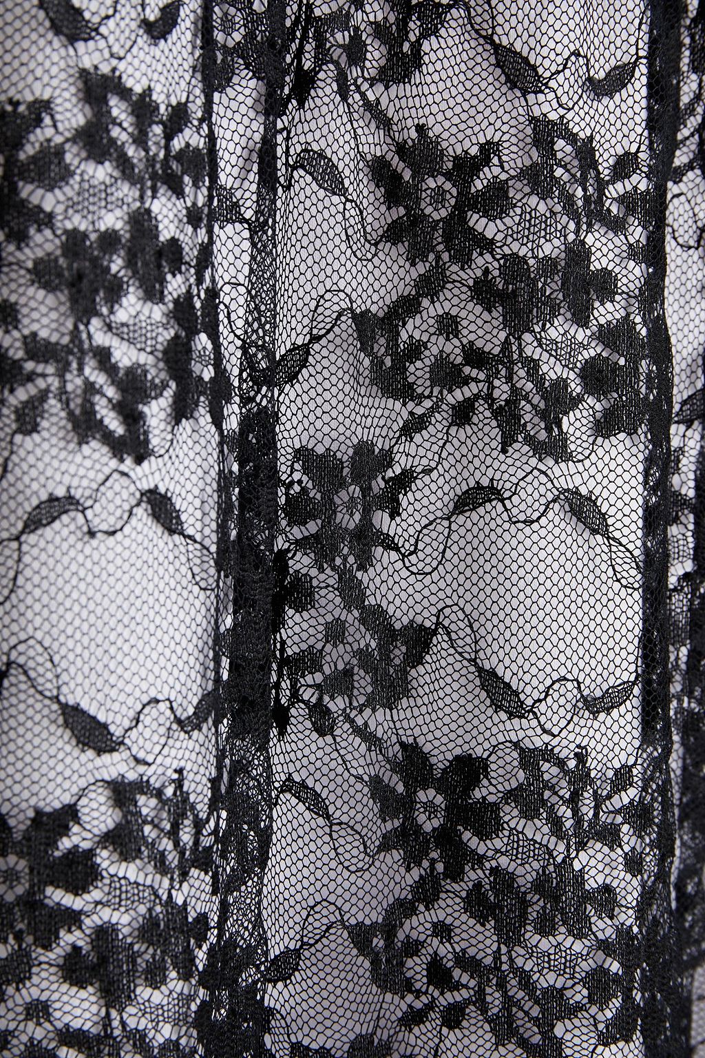 REDVALENTINO Lace-paneled tiered cotton-jersey midi dress