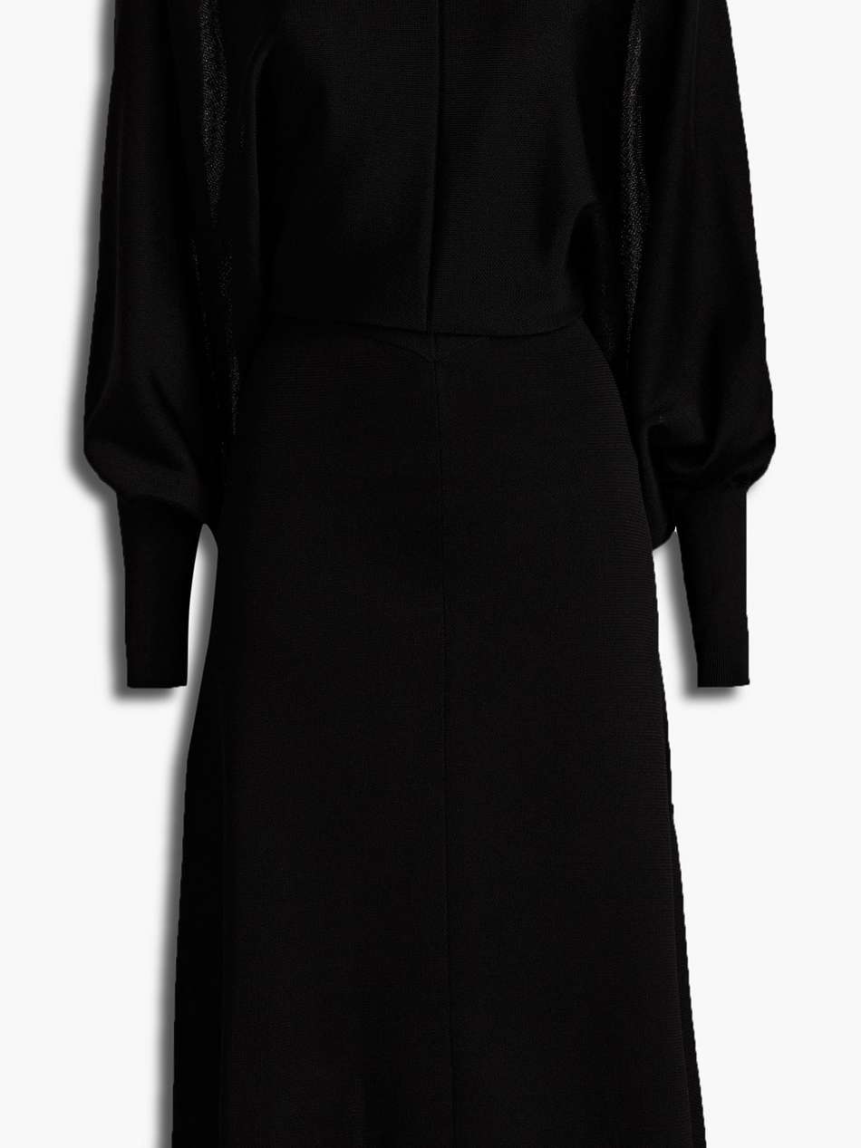 open-back knitted midi dress