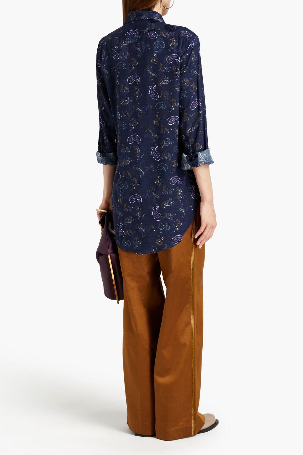 ACNE STUDIOS Paisley-print satin-jacquard shirt