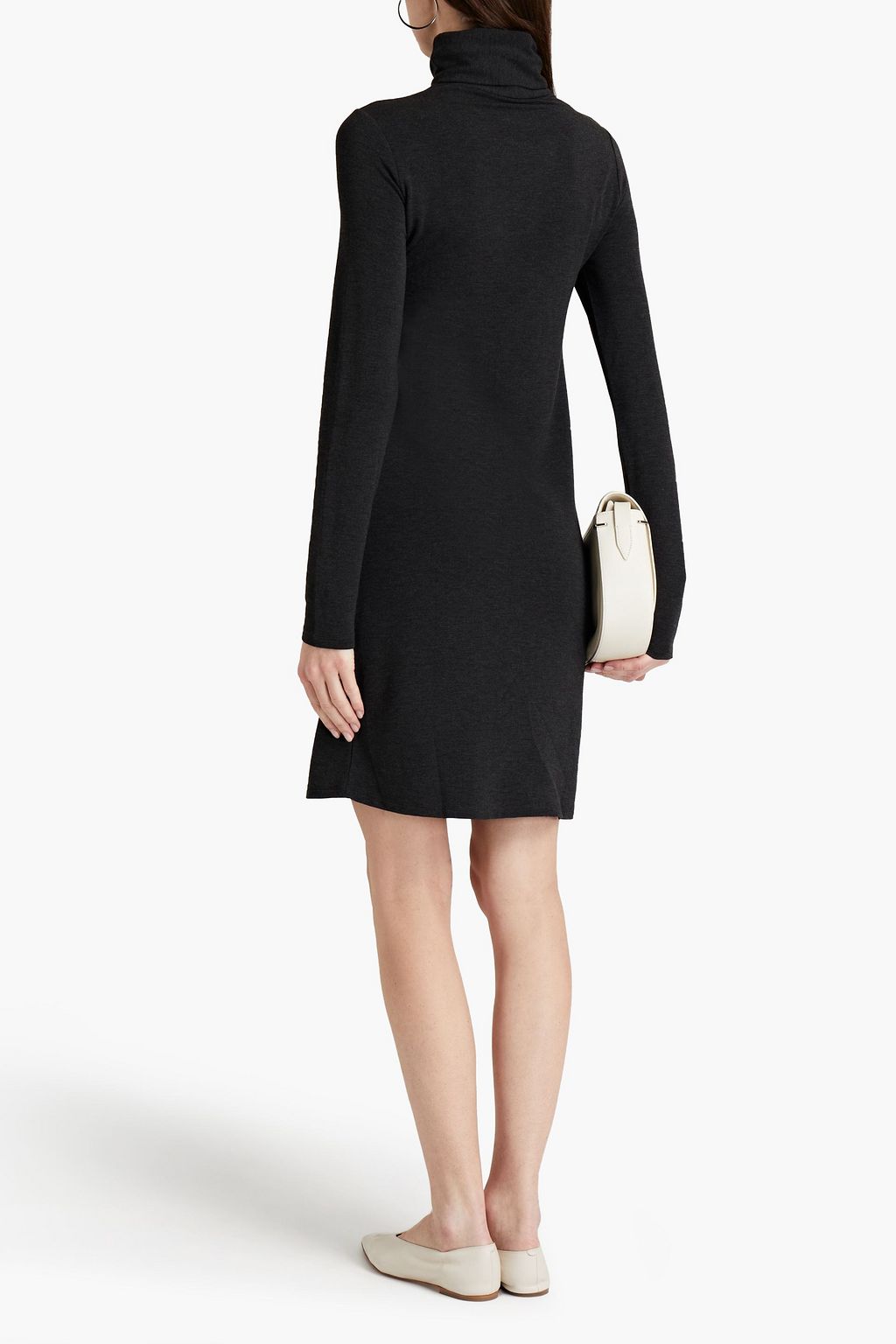 MAJESTIC FILATURES French terry turtleneck mini dress