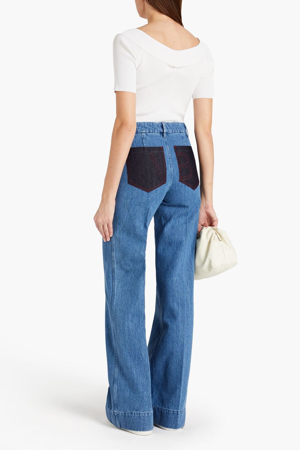 VICTORIA BECKHAM Hoch sitzende Jeans mit weitem Bein