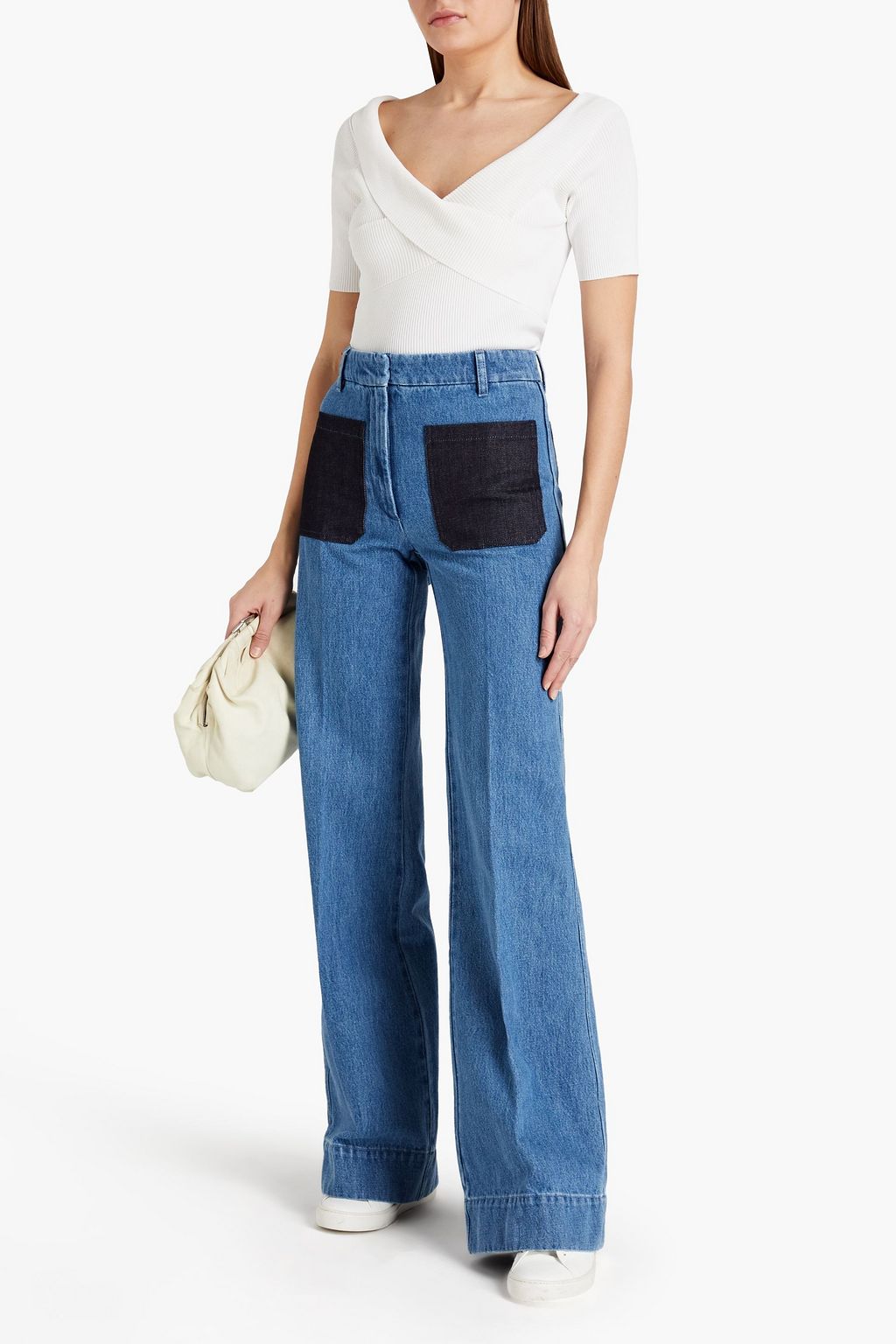 VICTORIA BECKHAM Hoch sitzende Jeans mit weitem Bein