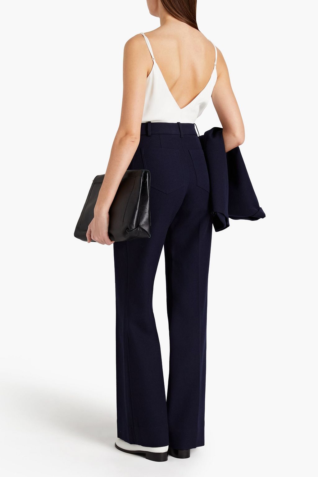 VICTORIA BECKHAM Wool-twill flared pants