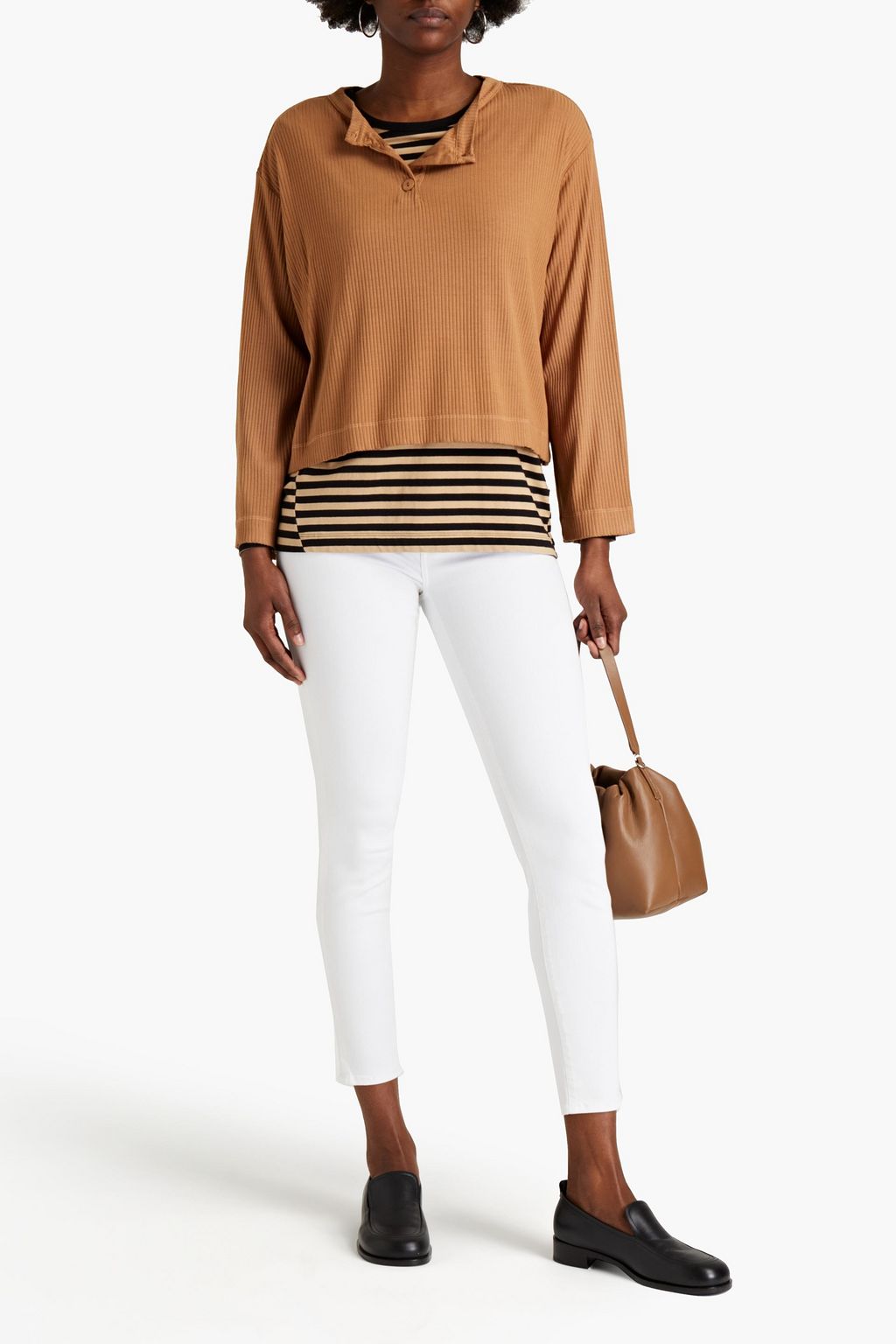 7 FOR ALL MANKIND Cropped crystal-embellished low-rise skinny jeans