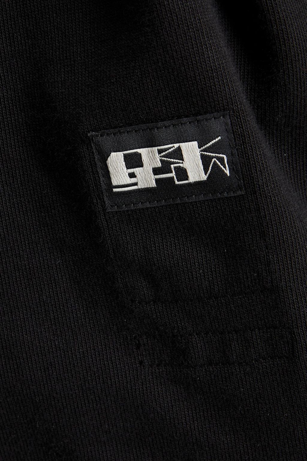 DRKSHDW BY RICK OWENS Cutout appliquéd French cotton-terry sweatshirt