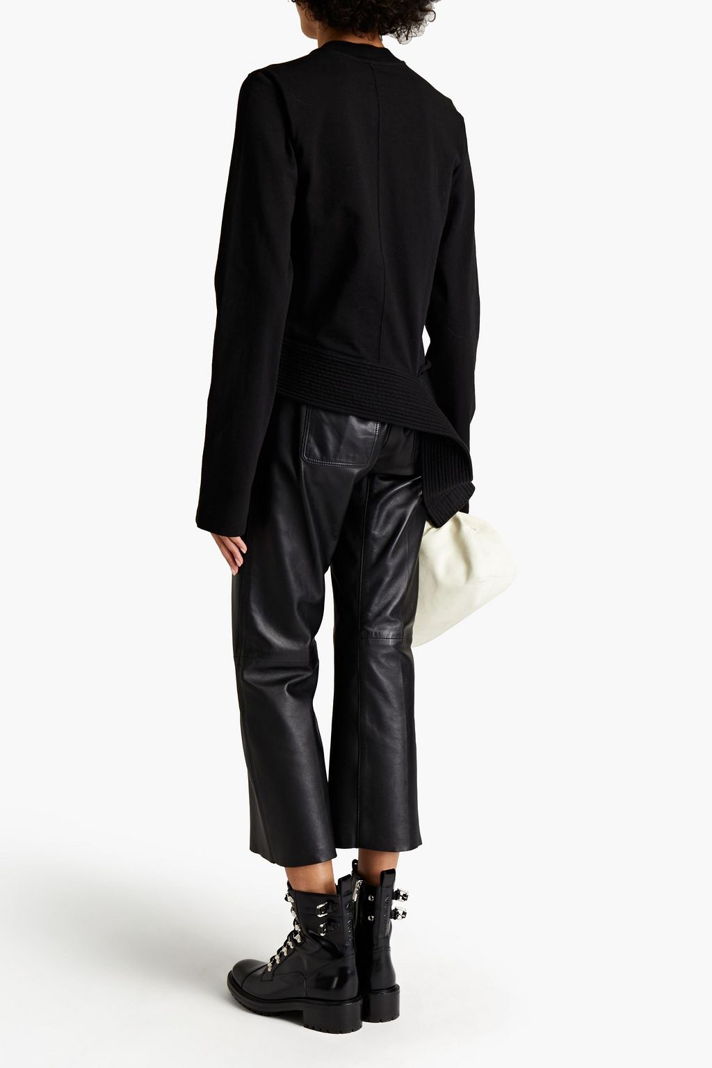 DRKSHDW BY RICK OWENS Cutout appliquéd French cotton-terry sweatshirt