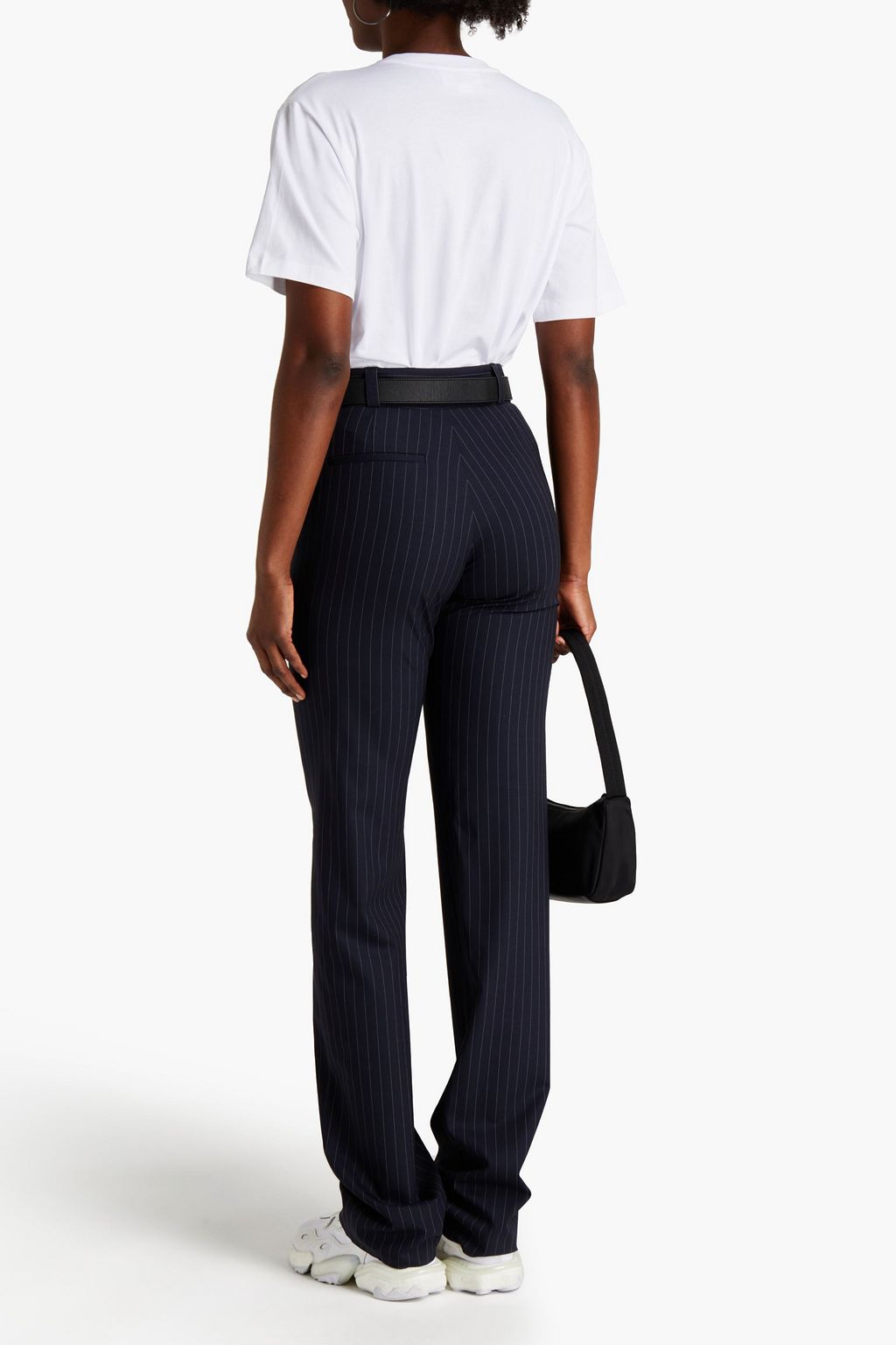 VETEMENTS Pinstriped stretch-wool crepe straight-leg pants