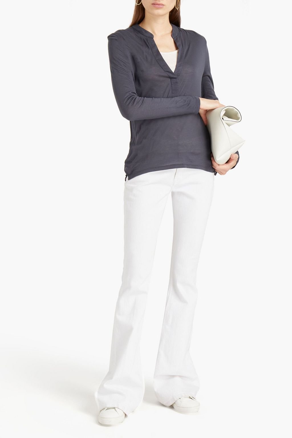 MAJESTIC FILATURES Layered jersey top